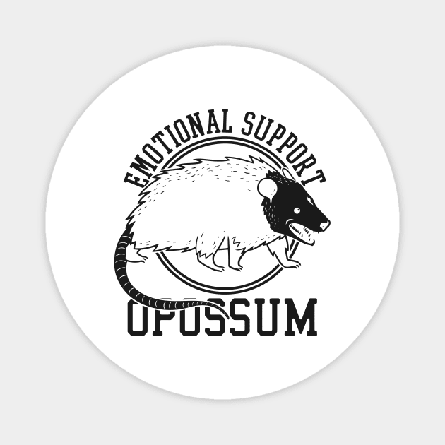 Emotional Support Opossum Magnet by neira